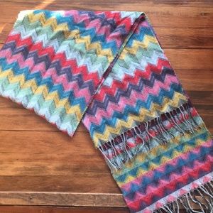 Chevron multi colored scarf